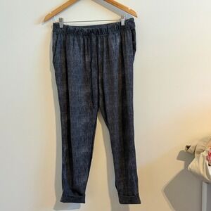 Lululemon On The Fly Pant 7/8 Woven Black White Space Dye W5AUBS Size 8